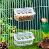 2 comederos de plástico para Loros, Transparentes para Colgar, para