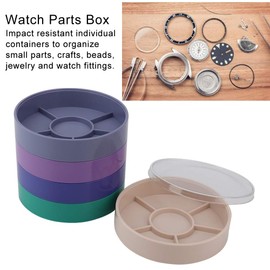 Watch Parts Storage Box,5 Layer Watch Repair Tool/Watch Parts Storage Box Color Parts Box Storage Box Watch Tools for Screw Component Movement Hardware Parts(Round)