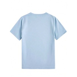 SOLY HUX Mens Summer Graphic T Shirts Short Sleeve Casual Tees Top Light Blue Large