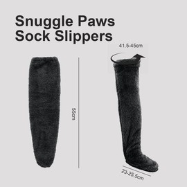Snuggle Paws Sock Slippers,Women's Sock Slippers,Cute Long Fluffy Socks Warm Over Knee High Fuzzy Slipper Stockings Leg Warmers Winter Home Sleeping Socks Christmas Xmas Gifts for Women Ladies