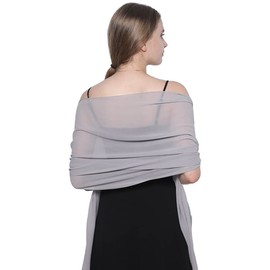 LMVERNA Soft Chiffon Pashmina Scarf Shawls and Wraps for Formal Evening Party Dress, Bride Bridesmaid Shawl for Wedding