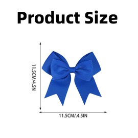 4 Pcs Blue Hair Bow,Royal Blue Hair Accessories,Elegant BlueHair Bows with Clips,Non-Slip Ribbon Bow Hairs Clips,for Adult Teens Women Girls Wear Clip,Girl Christmas Birthday Gifts