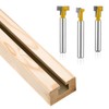 3pcs Keyhole Router Bits Set, 1/4" Shank T Slot Cutter