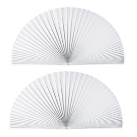 Arch Window Light Filtering Pleated Shade Blinds for semi-Circle Arch Window, 2 PCS 60%-70% Shade, Easy to Cut and Install, 72” x 36”, White