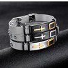Fahonie Stainless Steel Adjustable Cross Bracelet for Men Stylish Mesh