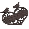 Welcome Birds Cast Iron Sign Plaque Door Wall House Gate