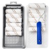 Mister Rui Paint Roller Kit, 16 Pack, 4 Inch Microfiber