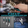 DURATECH 3-piece Adjustable Wrench Set 6-Inch& 8-Inch& 10-Inch Wrenches for