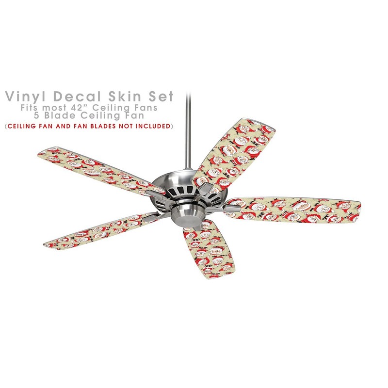 Lots of Santas - Ceiling Fan Skin Kit fits most