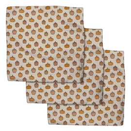 GEOMETRY Kitchen Dish Cloths - Quick Dry Dishcloths for Kitchen - Premium Dish Rags with Geoweave - 3-Pack Set (Spotty Pumpkin, 10"x10" (3 per Set))