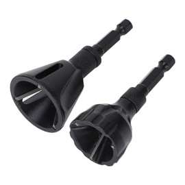 3 Flute Tungsten Steel Screw Burr Removal Tool, Quick Repair Thread Burr Remover with 2pcs 1/4in Hex Shank for Iron, Copper, Stainless Steel, 3 to 20mm & 5 to 25mm