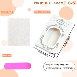 SSKHE Transform Your Nails EffortlesslyA 48 - piece Wearable Nail Set with Butterflies, Jelly Glue & Nail File for Stunning Looks