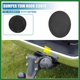 Motoforti Car Rear Bumper Tow Hook Cover 68495076AA for Dodge for Ram 1500-3500 2003-2009 Tow Hook Eye Lid Cover Trailer Cap Black Long-Lasting