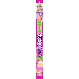 UHA Mikakuto Sakeru Long Stringy Gummy Peach 1.16 OZ (Pack of 10)