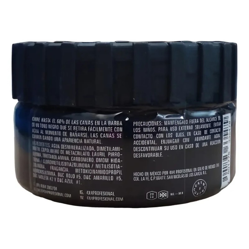 4x4 Cubre Canas En Pasta Para Bigote Y Barba Prof