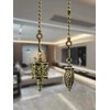 2Pcs Ceiling Fan Pull Chain Set, 12Inch Metal Fan Pull