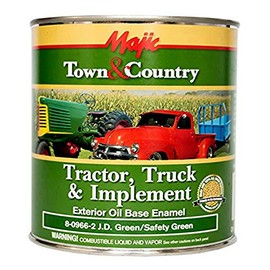 Majic Paints 8-0966-2 Town & Country Tractor, Truck & Implement Oil Base Enamel Paint, 1-Quart, A.G. Safety Green