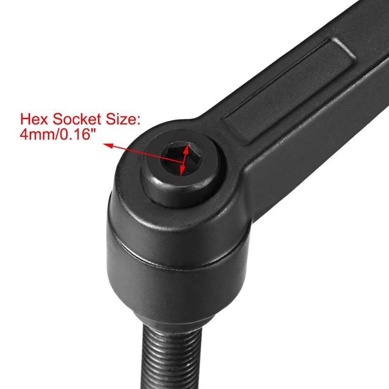 sourcing map M8 x 60mm Handle Adjustable Clamping Lever Thread