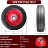 6" SOLID TROLLEY WHEEL - 16MM ROLLER BEARINGS METAL CENTRE
