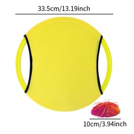 Baoblaze Trampoline Paddle Ball Set,Toss and Catch Game Indoor Outdoor Bouncy Paddle Stringy Ball Kids Play for Adults,Boys Girls,Lawn, Yellow