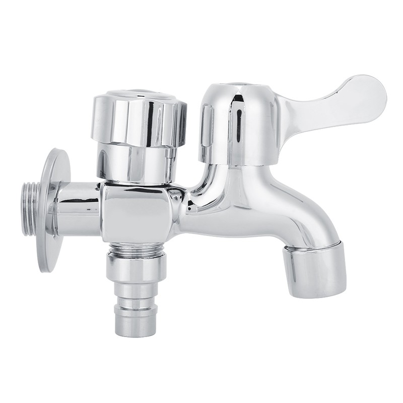 G1/2in Copper Electroplating Washing Machine Faucet Dual Use Water Tap