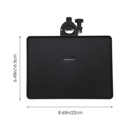 Operitacx Universal Microphone Tray, Adjustable Microphone Compartment with Clip on Service Stand for Music Stand, Streaming, Karaoke, Recording(22x16.5cm)