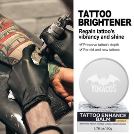 Yokacos Tattoo Aftercare Butter, Tattoo Cream, Tattoo Balm, Tattoo Care Cream for Tattoo, Brightener and Moisturising Ointment, Reinforced Tattoo Colours, Promotes Healing