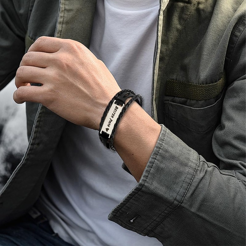 Fodfgxf Vatertagsgeschenke Für Papa,Geschenke Papas,Papa Geschenk,Vater Geschenk Geburtstag,Vater Geschenke,Armbänder,Weihnachtsgeschenke