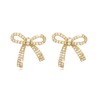 Gold Bow Earrings for Women Gifts Trendy Stuff Rhinestone Earrings