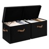 StorageWorks Fabric Storage Bins with Lid, Decorative Storage Boxes for