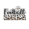 Football Grandma Sticker, Leopard Print Football Vinly Decal for Cars