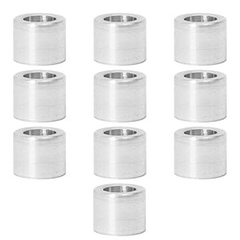 kaihuiyyyt 10Pcs M3 Aluminum Spacers, Metal Spacer Aluminum Round 3.1mm ID x 5mm OD x 4mm L Thickness Screw Standoff for M3 Screw Bolts Silver