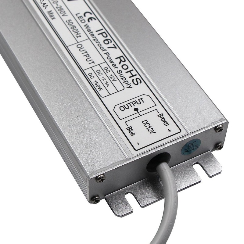 LED Driver Waterproof IP67 Power Supply 150W 12V DC 12.5a