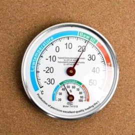 습도계 원형 아날로그 온습도계 온도계 겸용 Round Analog Hygrometer Thermometer Combination [Single item]