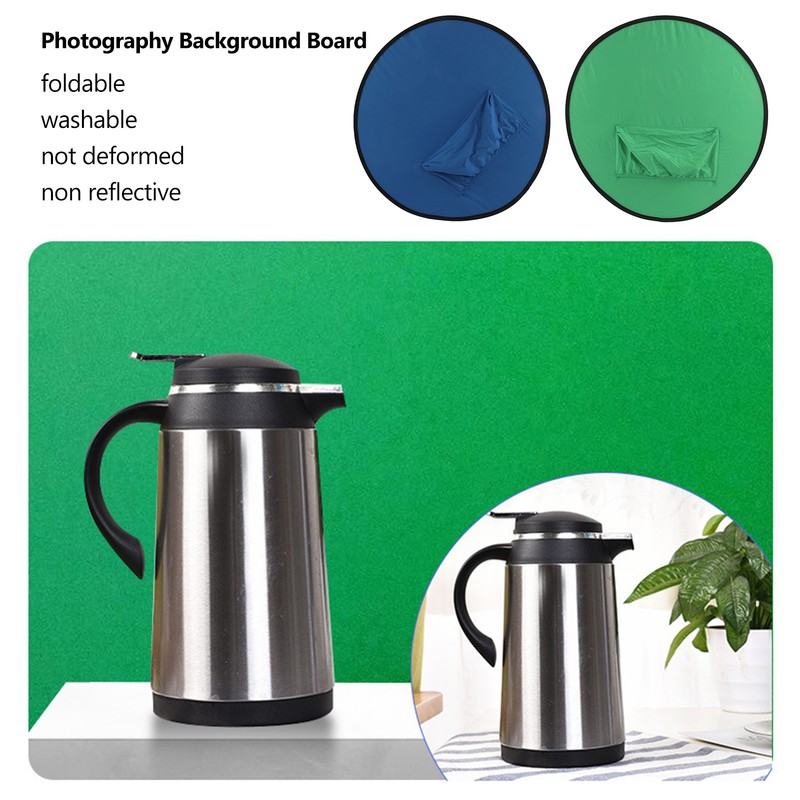Blue Green 2 in 1 Background Screen Collapsible Portable Chromakey