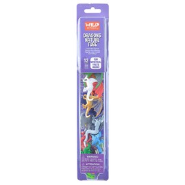 Wild Republic Dragon Figurines Tube, Dragon Toys, Twelve Dragon Figures with Six Different Poses