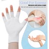 4 Pairs Eczema Gloves, Fingerless Cotton Gloves for Dry Hands,
