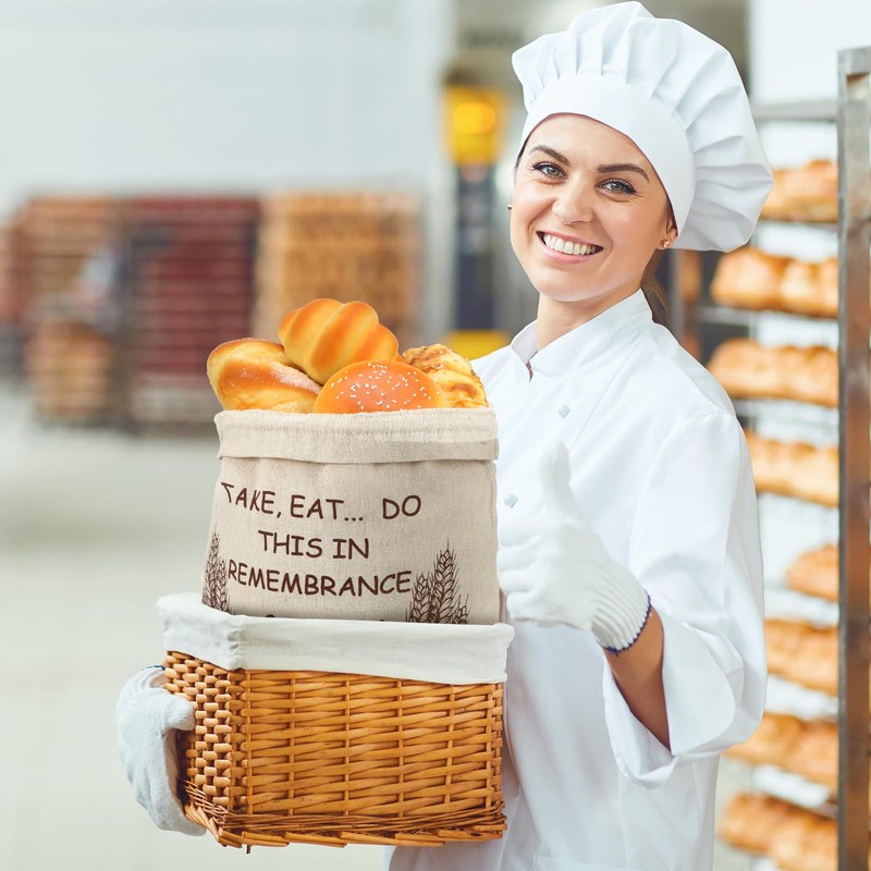 Vesici 8 Pcs Large Linen Bread Bag for Homemade Bread