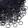 Paquete de 1000 Piezas Mini Liga Plástica Negra Cabello para