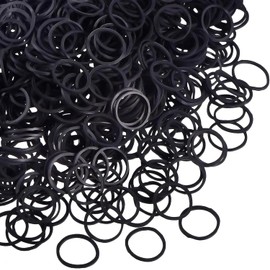 Paquete de 1000 Piezas Mini Liga Plástica Negra Cabello para Dama