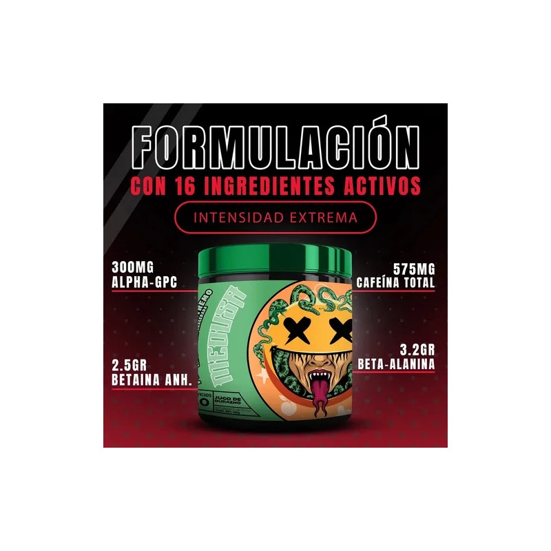 Pre Entrenador Preentreno Workout Serv Medusa Smile Labz Durazno
