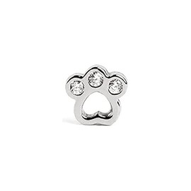 SINGULARU - Loose Mini Paw Earrings - Earring in 925 Sterling Silver with 18 Carat Gold Plating or Rhodium Coating - Buckle - Loose Earring - Women's Jewellery, Unit size, Silver, No Gemstone