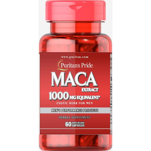 Puritan's Pride Maca 1000 mg Exotic Herb for Men -60 Rapid Release Capsules