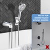 Sperwoesy Slip-On Tub Spout with Diverter, High Pressure 8 Settings