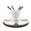 Fondue Set 11 Pieces with Pot Warmer and Forks Haushalt