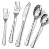 KINGSTONE Hammered Silverware Set, Flatware Set, 18/10 Stainless Steel Premium