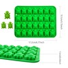 Silicone Turtle Candy Molds, 2-Pack Green Ice Cube Trays, 28-Cavity