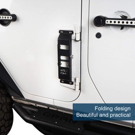 V8 GOD JK Wrangler Door Hinge Steps Foot Peg for Jeep Wrangler 2007-2018 JK & JKU- 1PC