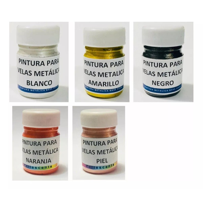 La Brujita Wax Pintura Para Velas Metálica Base Agua 6