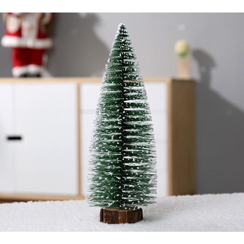 10 PCS Artificial Mini Christmas Trees Miniature Frosted Christmas Trees